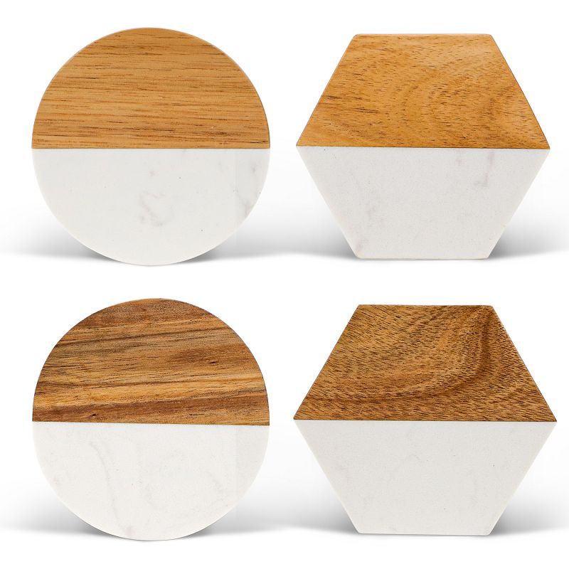 Marble And Wood Coaster